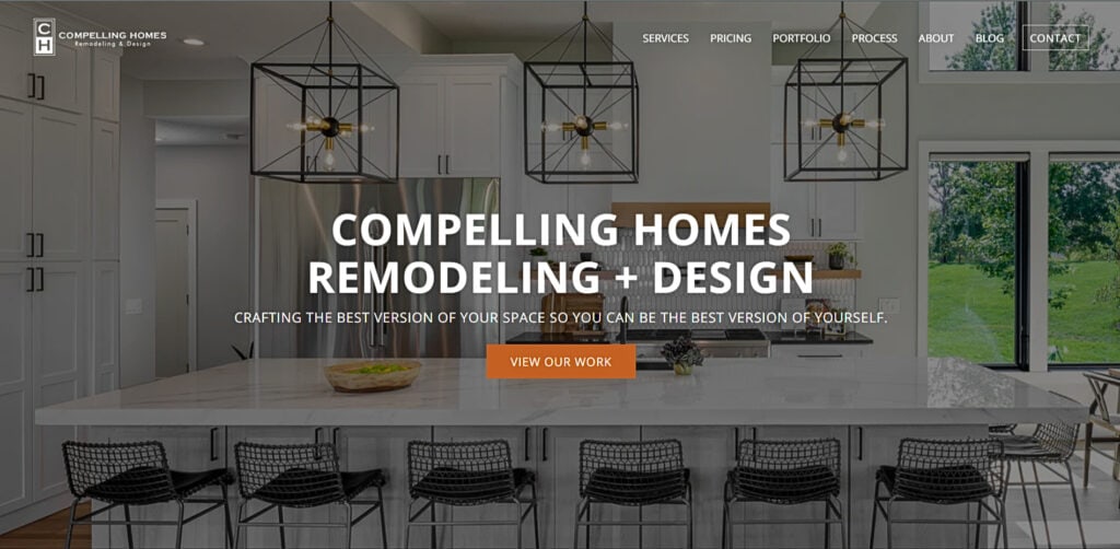 Compelling Homes Website Homepage