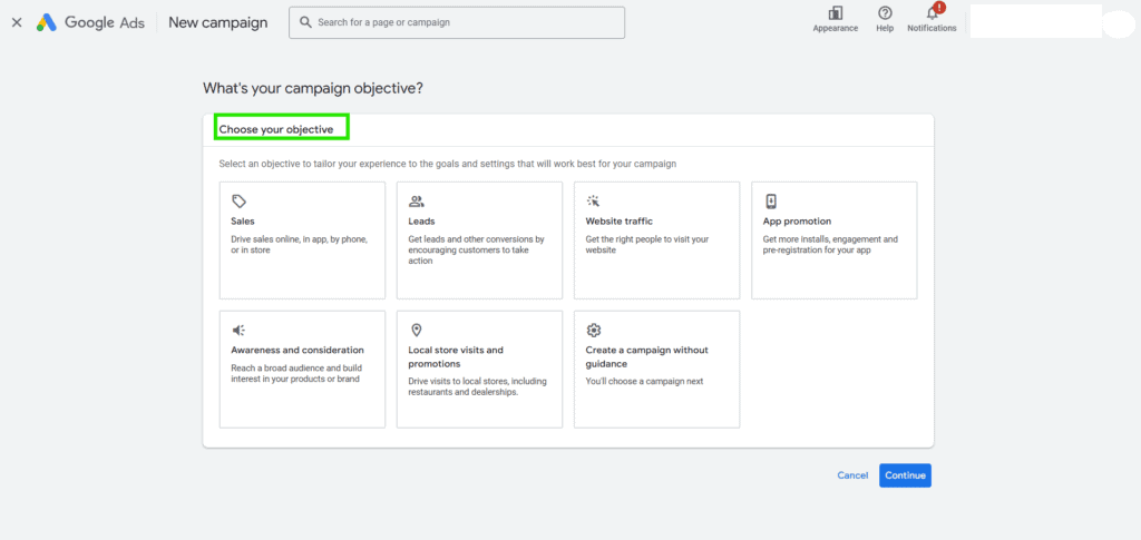 Setting up Google Ads