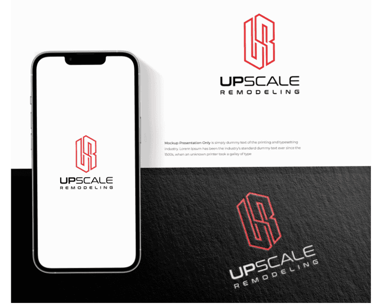 Alternative Upscale Remodeling logo variation showing design exploration