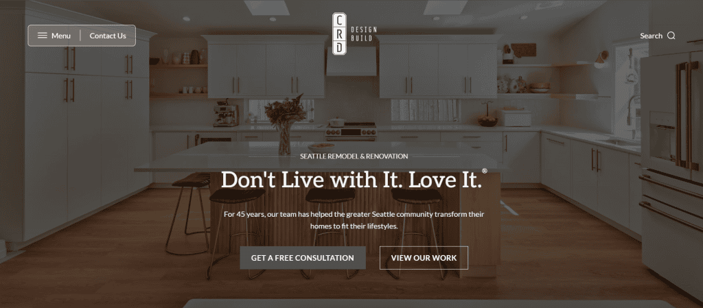 CRD Design Build website redesigned by Electromagnetic Web