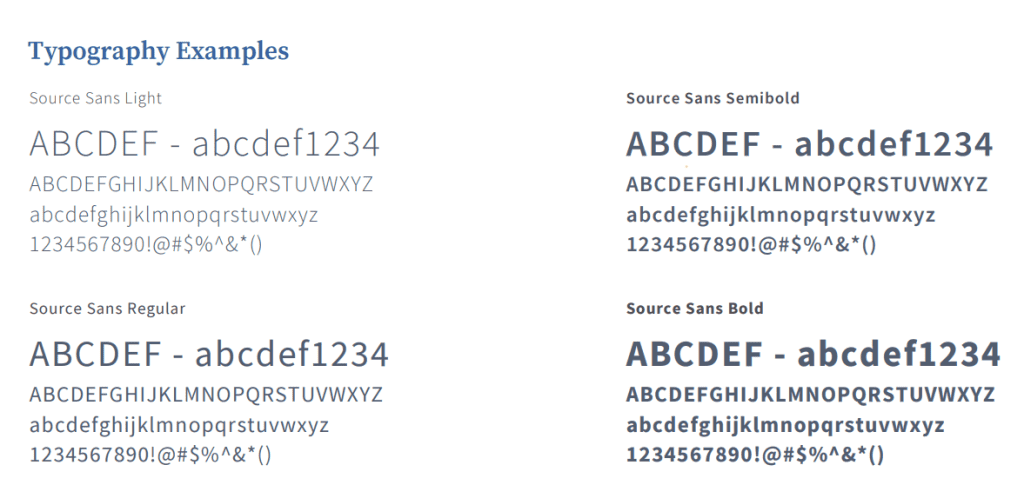 Heading and body typeface pairing example for construction brand identity