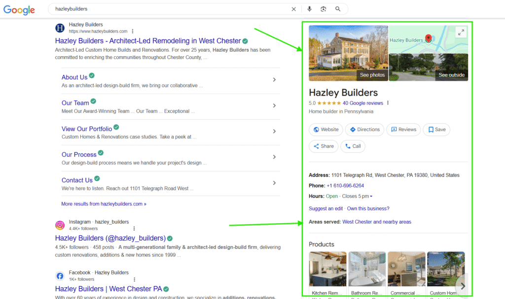 Hazley Builders Google Business Profile