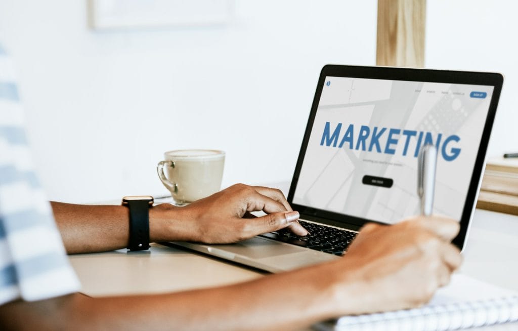 Team planning a home service marketing strategy around a table