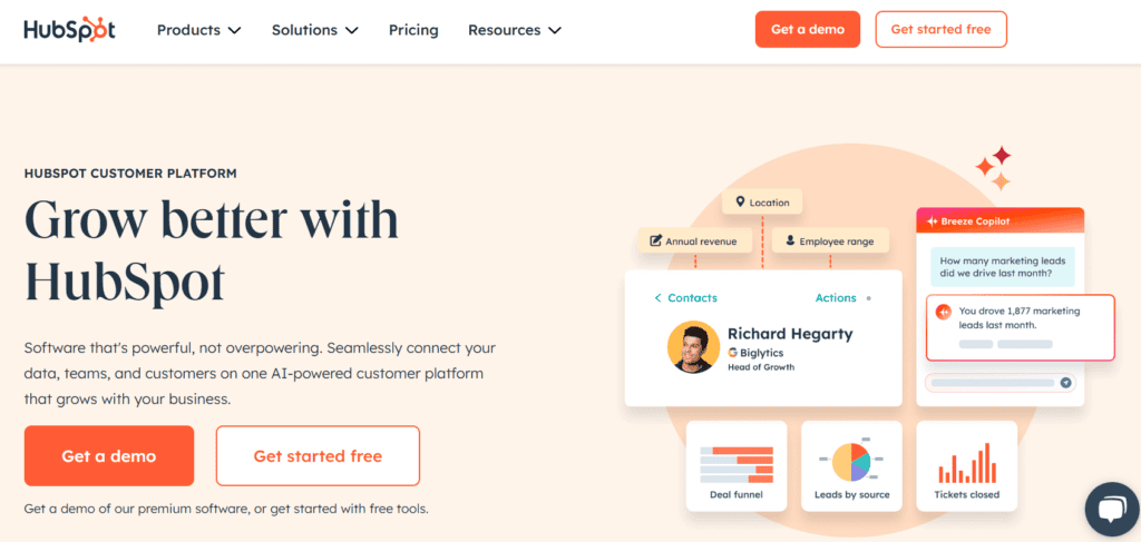 HUBSPOT screenshot
