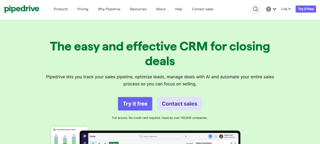 Pipedrive Screenshot